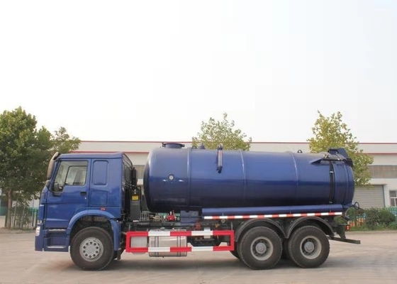 336HP Biru Limbah Warna Limbah Truck 6x4 Limbah Air Vacuum Suction Truck