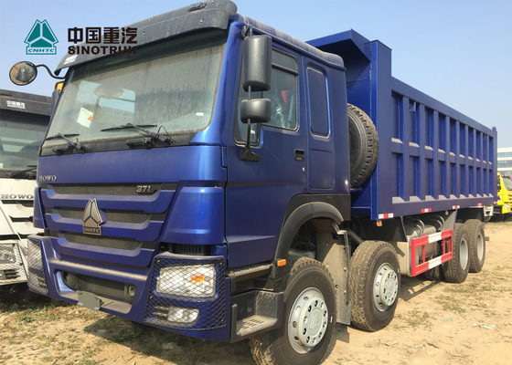 Euro 2 371HP Truk Beban Berat 8x4 12 Ban Depan Mengangkat HOWO Tipper Truck