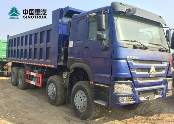 Euro 2 371HP Truk Beban Berat 8x4 12 Ban Depan Mengangkat HOWO Tipper Truck