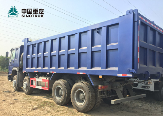 Euro 2 371HP Truk Beban Berat 8x4 12 Ban Depan Mengangkat HOWO Tipper Truck