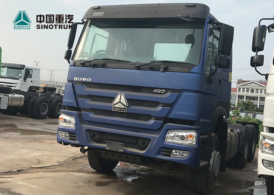 6 X 4 10 Roda Prime Mover Truck Euro2 420hp Kepala Tugas Berat Traktor