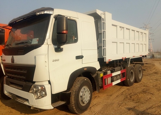 A7 Sinotruk Howo White Tugas Berat Dump Truck Sepuluh Roda 6 X 4 18M3 40 T