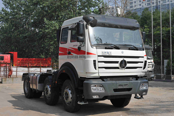 Euro3 EGR 340hp Beiben 6x4 Penggerak Utama Dan Trailer Dengan Masa Pakai Yang Panjang