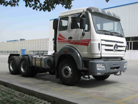 Euro3 EGR 340hp Beiben 6x4 Penggerak Utama Dan Trailer Dengan Masa Pakai Yang Panjang