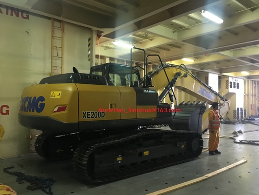 Konstruksi Crawler Dipasang Mesin Hydraulic Excavator 20 Ton XE200D