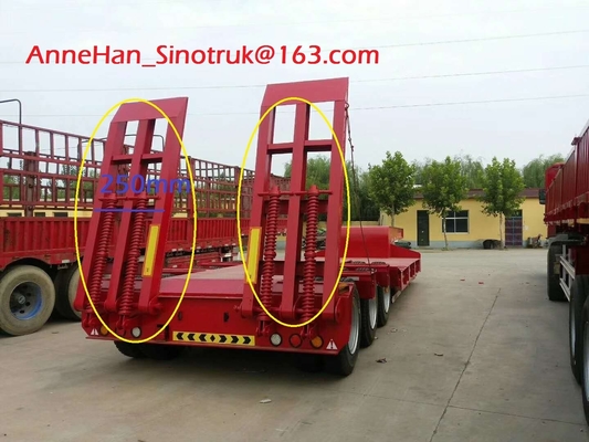 Leher Angsa 3 Gandar Rendah Trailer Bed Trailer, Trailer Low Bed Semi Warna Kuning