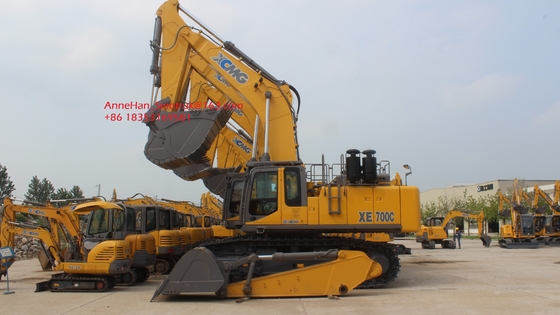 Mesin XE700C 70t Hidrolik Crawler Excavator Menambang Konfigurasi Tinggi
