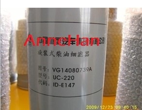 SINOTRUK Engine Fuel Filter Suku Cadang Truk Howo VG61000070005 Umur Panjang