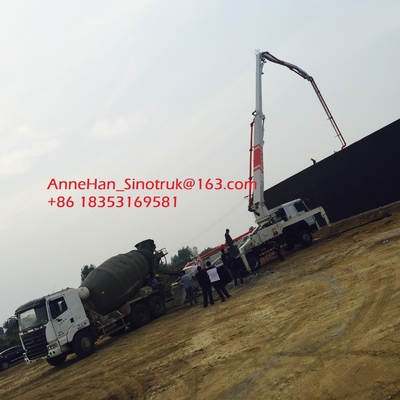 Peralatan Pompa Beton Sinotruk Daya Tahan Tinggi Dengan Lengan 53 Meter