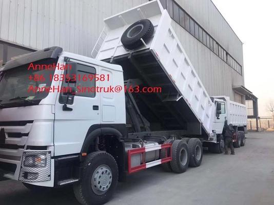 Warna Putih Sinotruk Howo7 Heavy Duty Dump Truck, 10 Wheeler 20 Ton 6x4 Tipper Truck