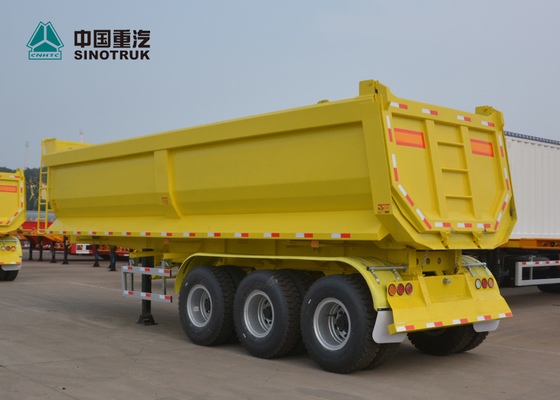 CIMC 3 Axle 40CBM U Bentuk Belakang Dump Trailer / Tip Trailer Umur Panjang