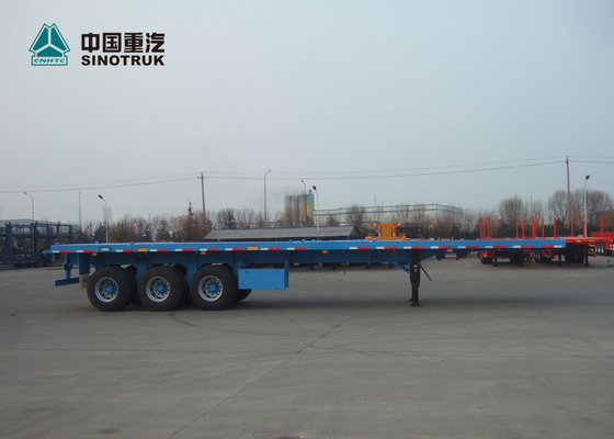 CIMC Tri - Gandar Tugas Berat Trailer Semi Rata 40ft Tinggi Dengan Gandar BPW