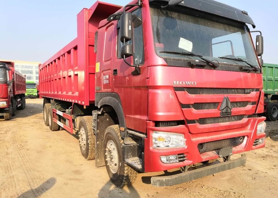 HOWO Heavy Duty 6x4 Dump Truck Equipment dengan 371hp Red Color International Dump Truck