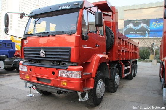 T Model Ventral Lift / Lift Depan Mini Dump Truck SINOTRUK STEYR 8 By 4 EURO II Standard