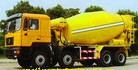 Truk Pengaduk Beton Diesel 8 X 4 Sinotruk STEYR 336hp Dan 8 Cbm Warna Merah