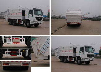 6x4 Euro II Truk Pemadat Sampah Standar Emisi, Truk Sampah Kompak 12m3
