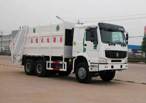 6x4 Euro II Truk Pemadat Sampah Standar Emisi, Truk Sampah Kompak 12m3