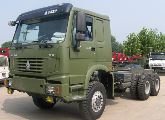 ZZ2167M5227 6x6 Sampah Pemadat Truk Semua Roda Drive Truk Kargo SINOTRUCK Euro II III 380hp Daya
