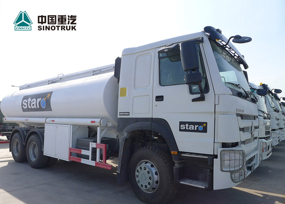 HOWO EURO 2 336 Truk Tangki Bahan Bakar, Truk Tanker Minyak 25CBM 20 Ton Payload
