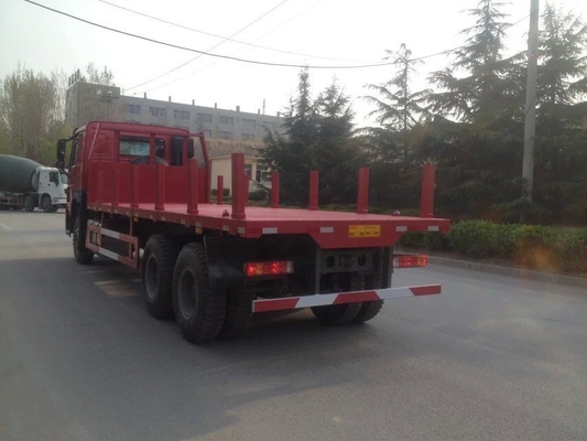 371hp Sinotruk Howo7 Kargo Truk Kontainer 30T Flatbed 6x4 10 roda Dengan 1 Ban Serep