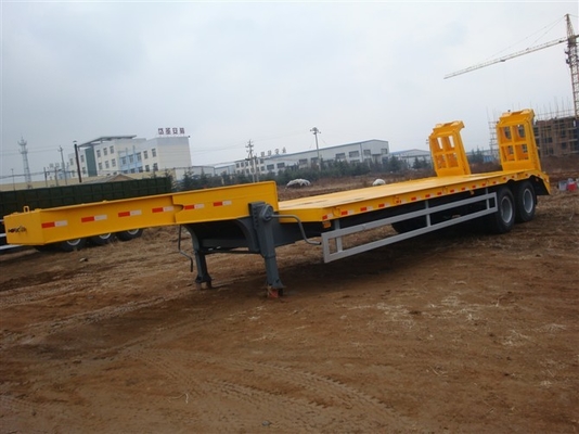 13000M 3 Alx Lowbed Heavy Duty Trailer Semi 50-60T 12 Ban Dengan 2 Kaki