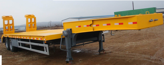13000M 3 Alx Lowbed Heavy Duty Trailer Semi 50-60T 12 Ban Dengan 2 Kaki
