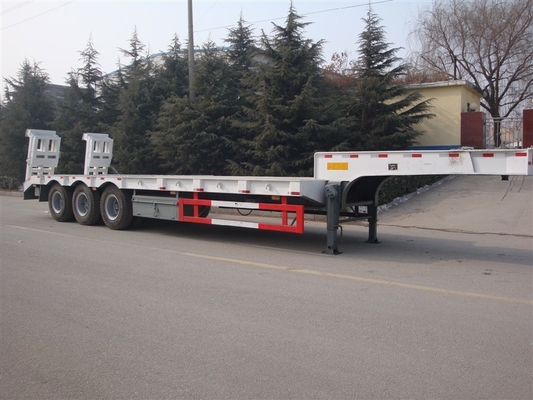 13000M 3 Alx Lowbed Heavy Duty Trailer Semi 50-60T 12 Ban Dengan 2 Kaki