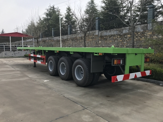 Kapasitas Pemuatan 13T Howo Flatbed Semi Trailer Dengan Suspensi Udara