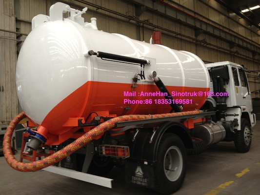 Sinotruk Sanitasi Perusahaan Truk Pengumpul Limbah 8-12CBM 4X2 Truk Limbah Cair