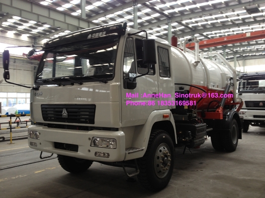 Sinotruk Sanitasi Perusahaan Truk Pengumpul Limbah 8-12CBM 4X2 Truk Limbah Cair