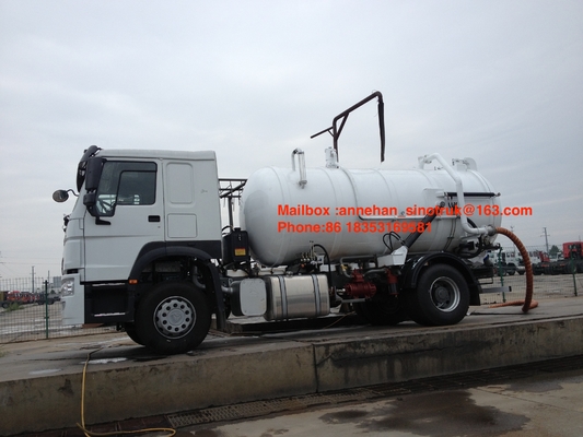 95km / jam 10M3 16M3 Truk Pengisap Limbah 4x2 Euro 2 LHD