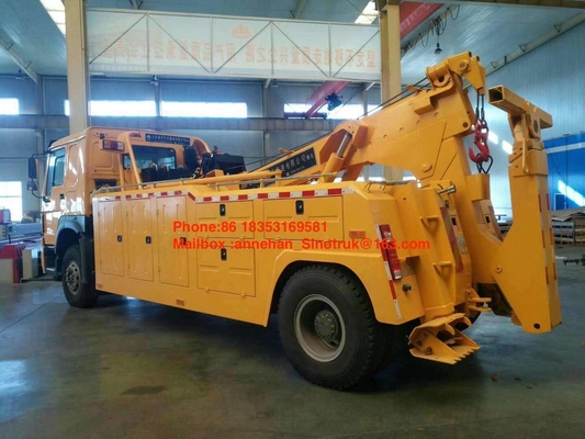 Sinotruk Howo7 Euro2 10-15T Wrecker Truck 4x2 6 Roda Dengan Daya 336hp