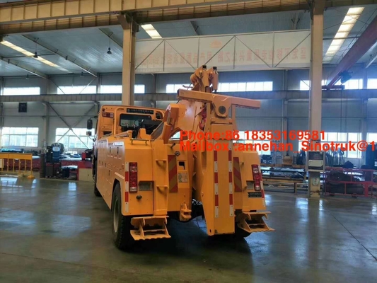 Sinotruk Howo7 Euro2 10-15T Wrecker Truck 4x2 6 Roda Dengan Daya 336hp