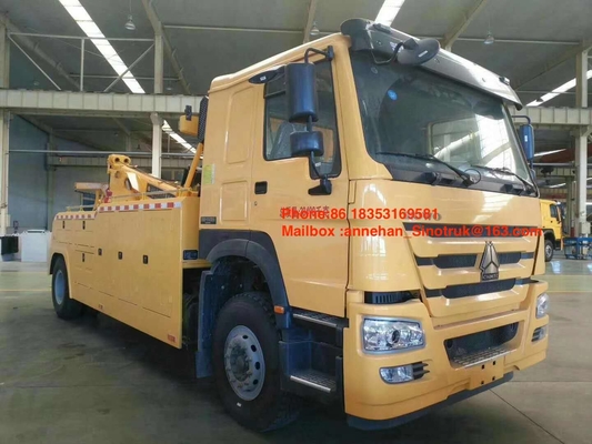 Sinotruk Howo7 Euro2 10-15T Wrecker Truck 4x2 6 Roda Dengan Daya 336hp
