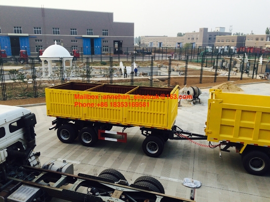 3axle 50-60T kapasitas muat 12wheels dump trailer dengan 2Jost kaki