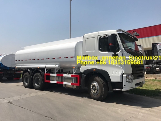 Sinotruk Putih Howo A7 Truk Tangki Bahan Bakar 6x4 Truk Tangki Minyak Lhd Zz1257n4347n1