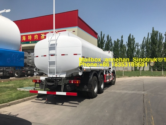 Sinotruk Putih Howo A7 Truk Tangki Bahan Bakar 6x4 Truk Tangki Minyak Lhd Zz1257n4347n1