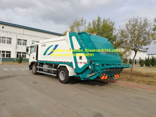 4x2 12m3 Sinotruk Howo7 Koleksi Truk Sampah 290hp 336hp Drive Kiri Euro2