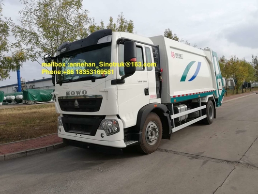 4x2 12m3 Sinotruk Howo7 Koleksi Truk Sampah 290hp 336hp Drive Kiri Euro2