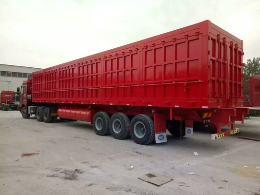 Steel Box Van Heavy Duty Trailer Semi 40 Ton Muatan Maks 12000 * 2500 * 3600mm