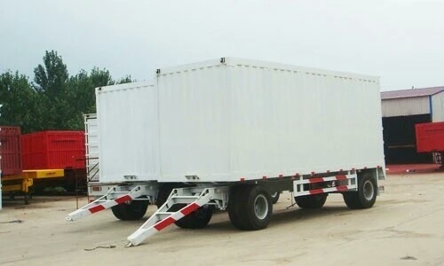 ISO Lulus 2 As Semi Trailer Tow Trailer Dolly Dua Atau Empat Roda Kekuatan Tarik Tinggi