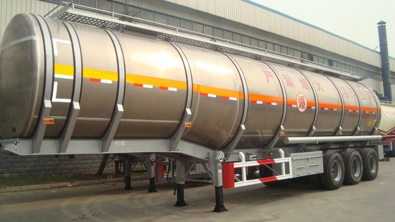 CIMC Semi Truck Dan Trailer 6 As 120 Ton Baja Biru Kekuatan Tinggi
