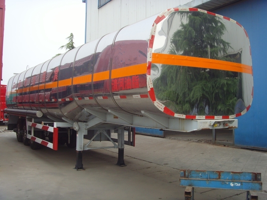 CIMC Semi Truck Dan Trailer 6 As 120 Ton Baja Biru Kekuatan Tinggi