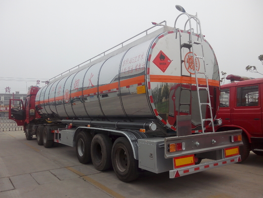 CIMC Semi Truck Dan Trailer 6 As 120 Ton Baja Biru Kekuatan Tinggi