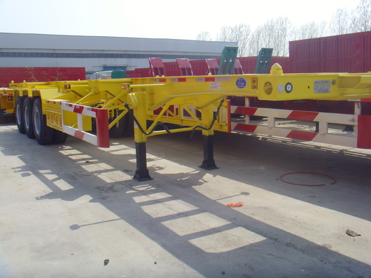 13T Per Gandar Kontainer Skeleton Tugas berat Trailer Semi Dengan Lampu Led