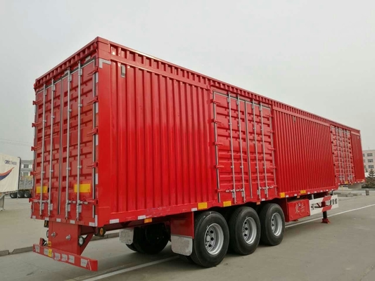 60T Kapasitas Pemuatan Tugas Berat Trailer Semi Untuk Tansport Kargo Massal