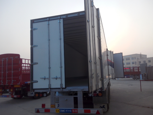 60T Kapasitas Pemuatan Tugas Berat Trailer Semi Untuk Tansport Kargo Massal
