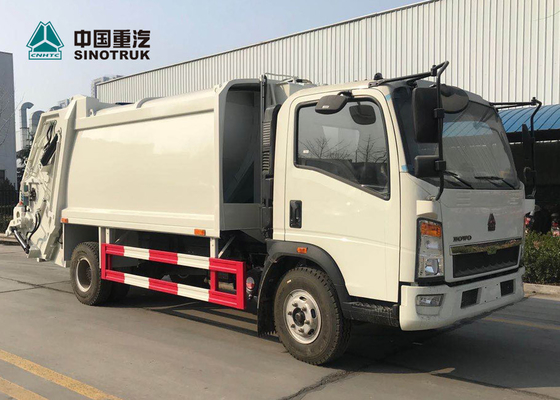 Sinotruk Howo 4x2 Truk Sampah Ringkas Euro 3 120hp 9cbm Tanpa Tidur