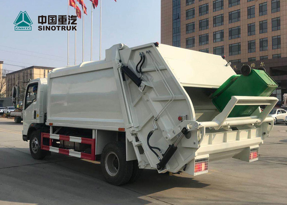 Sinotruk Howo 4x2 Truk Sampah Ringkas Euro 3 120hp 9cbm Tanpa Tidur