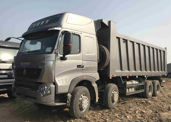 Howo A7 12 Wheeler Dump Truck Bunker Ganda Euro 4 420hp Kabin Tinggi